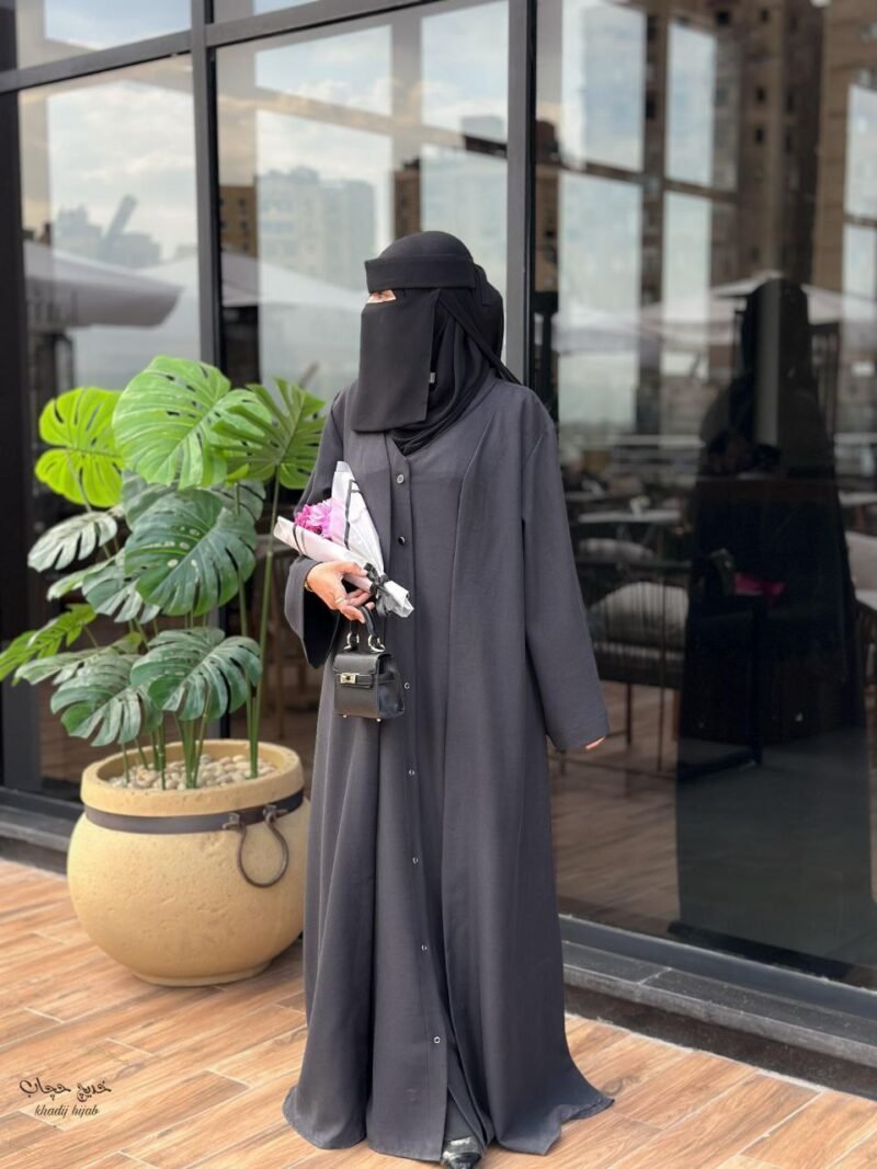 ⁦عبايه روزا كتان⁩ - الصورة ⁦8⁩