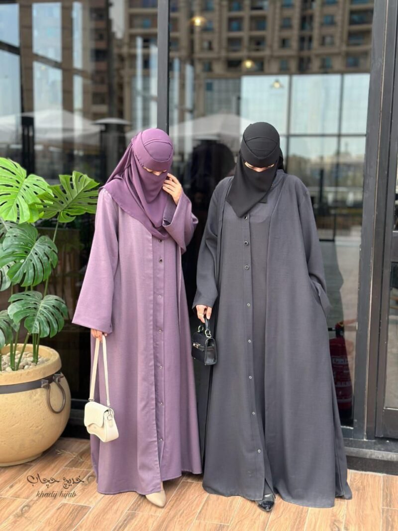 ⁦عبايه روزا كتان⁩ - الصورة ⁦10⁩